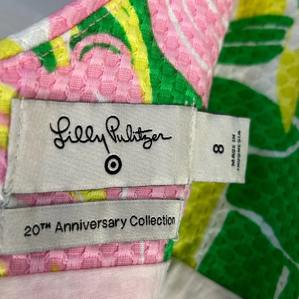 Lilly Pulitzer Pink Green Floral Shift Dress - Picture 6 of 6